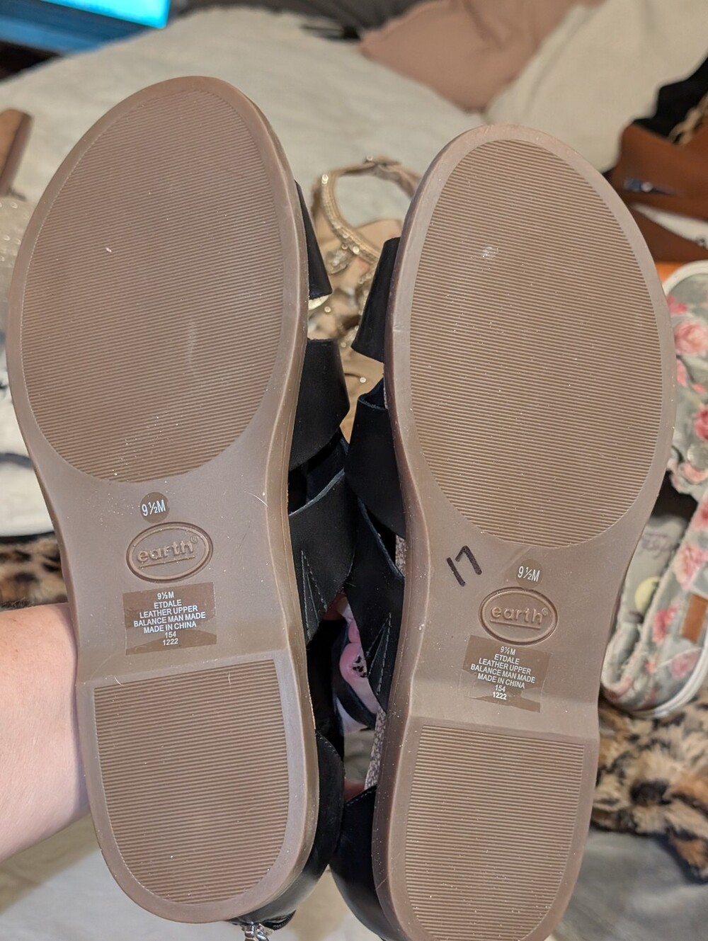 Earth Black Braided Slingback Sandals - Picture 4 of 5